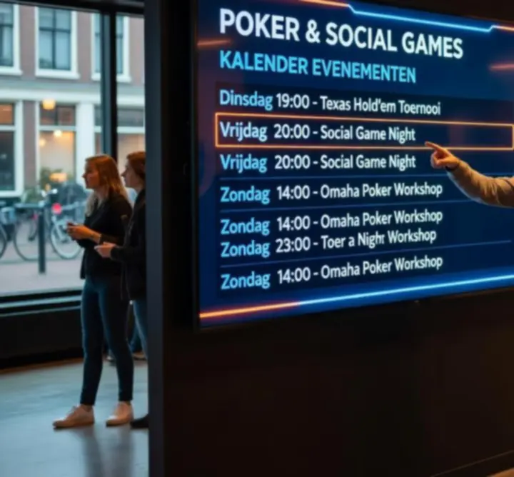 Digitale eventkalender in een moderne entertainment omgeving