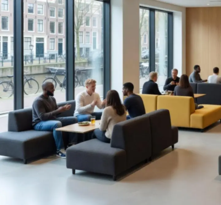 Sfeervolle moderne indoor locatie van 