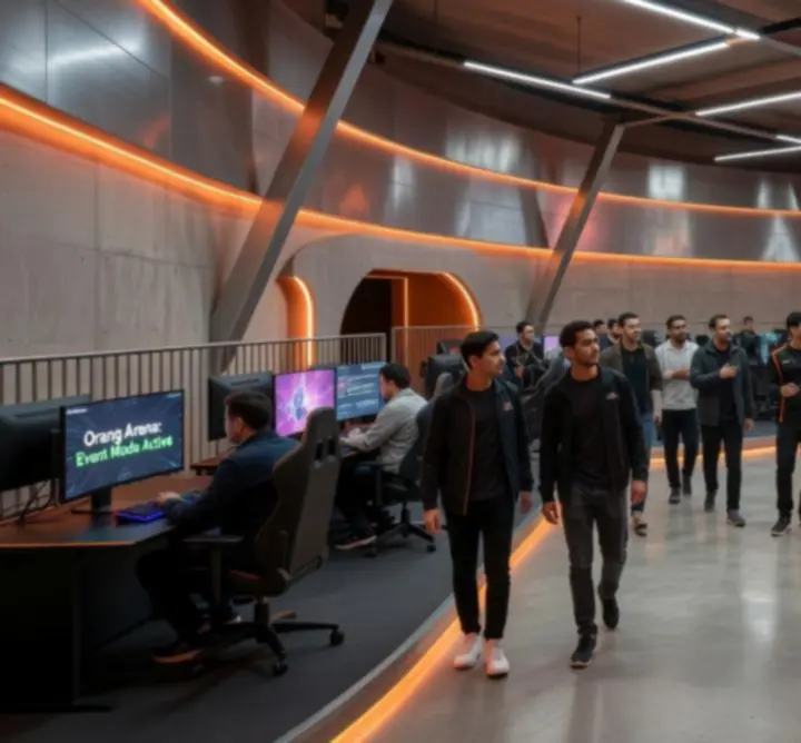 Rondleiding door de moderne indoor locatie van 